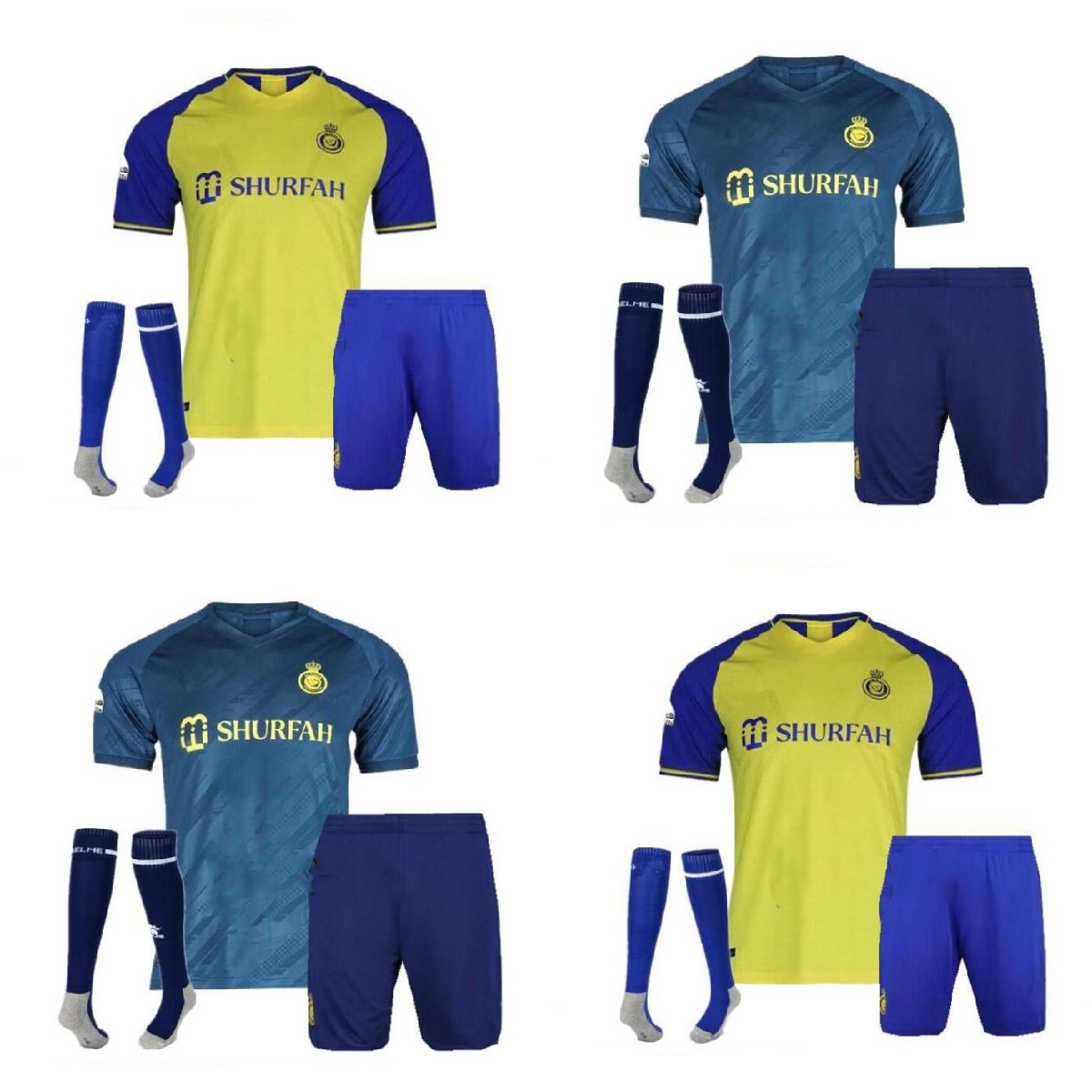 

2022 2023 Al Nassr soccer jerseys 22 23 Shabab Saudi Talisca Gonzalo Martinez GHAREEB Luiz Gustavo Aboubakar Ronaldo Home Away The International Al-Nasr, Yellow