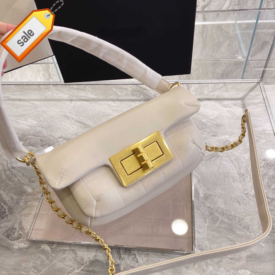 

Brand Designer Handbag Shoulder Bags Crossbody Bag 2023 New Fashion Women's Generous Lock Armpit Wide Shoulders Strap Portable Envelope Bag Factory Direct Sales, Beige