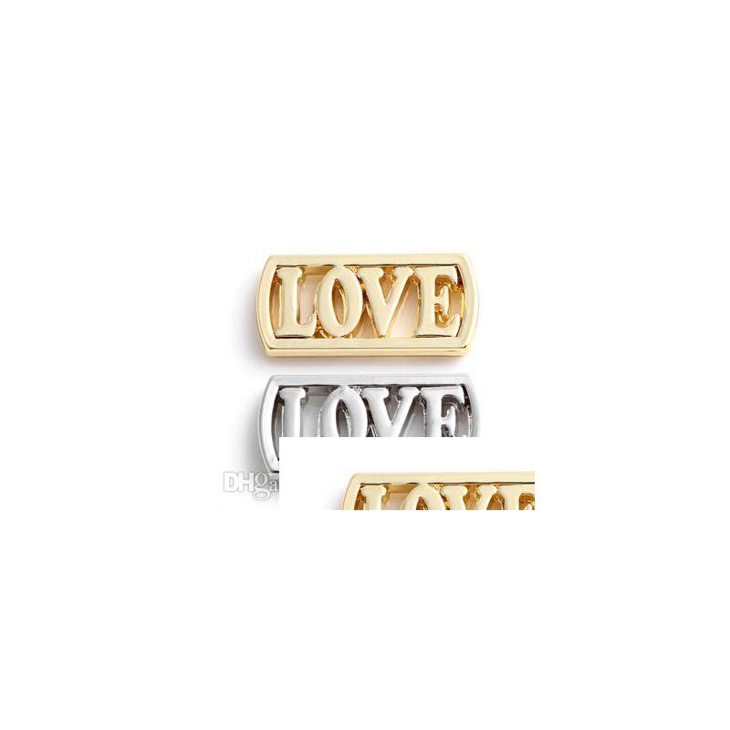 

Charms 20Pcs/Lot Sier Gold Plated Alloy Love Letter Floating Window Plates Fit For 30Mm Magnetic Glass Locket Drop Delivery Jewelry Dh2Xs
