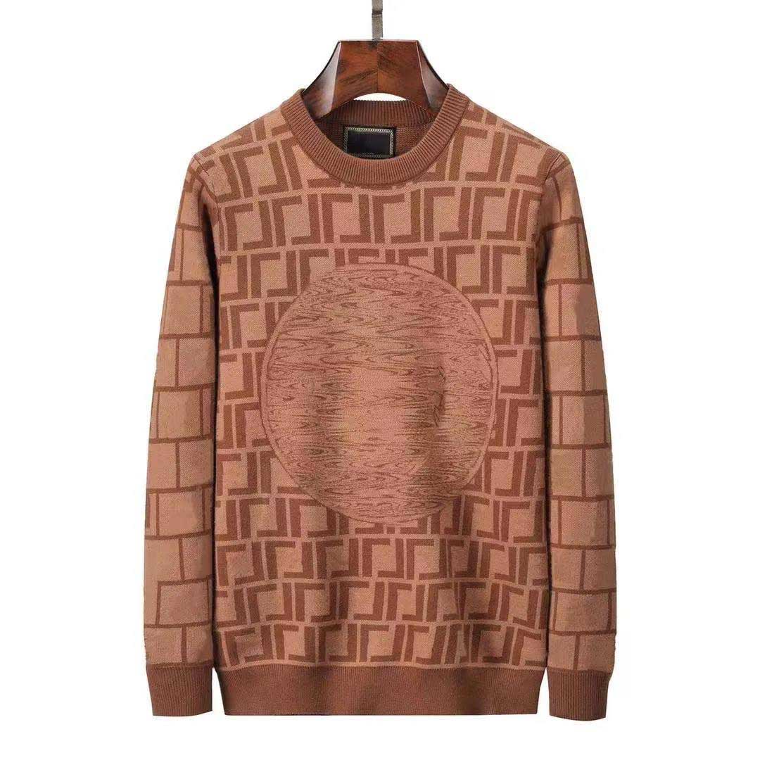 

New Classic Men's Women's Sweater High end Design Fit Warm Top Knitted Cotton Blended O-Neck Letter Printing Slim Fashion