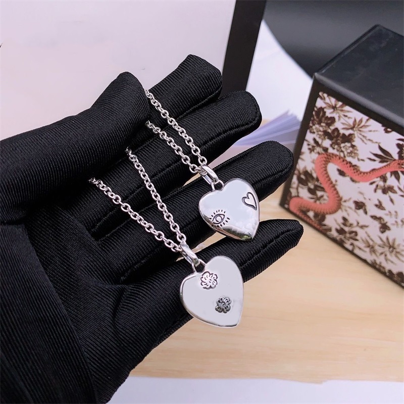 

Designer necklace lady gifts plated silver heart necklaces for teen girls trendy have chain necklace mens letter flowers pattern sweater chains luxury necklaces
