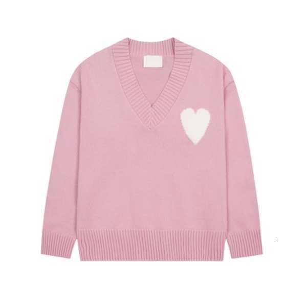 

Amis Paris Fashion Mens Designer Amies Knitted Sweater Embroidered Red Heart Solid Color Big Love Round Neck Short Sleeve a T-shirt for Men ow, 15