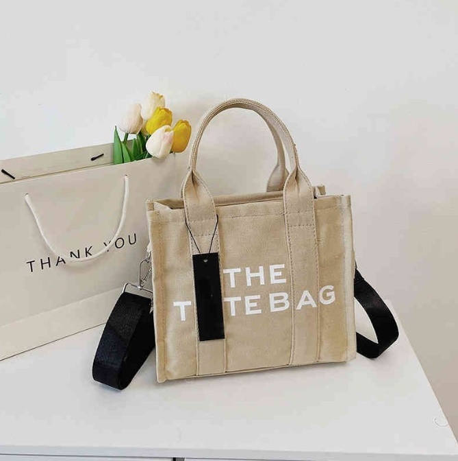 

Designer Tote The Bags 2023 new fashion ladies tote shopping bag Marc handbag large capacity shoulder crossbody women PU leather canvas, Khaki-pu