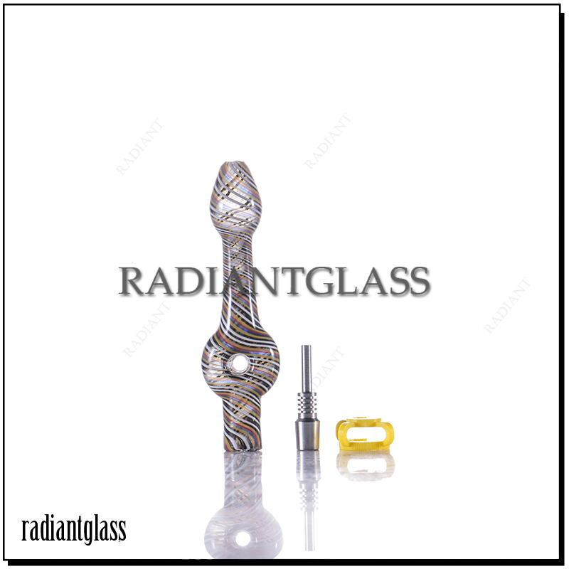 

Multicolor Twist nector collector smoking accessories with 10mm titanium nail and 10mm clip glass hand tube