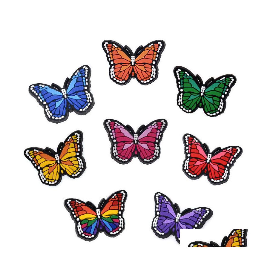 

Shoe Parts Accessories Wholesale Insect Colorf Butterflys Jibbitz For clog Pvc Charms Buckles Fashion Soft Rubber Drop Delivery Sho Dhygn