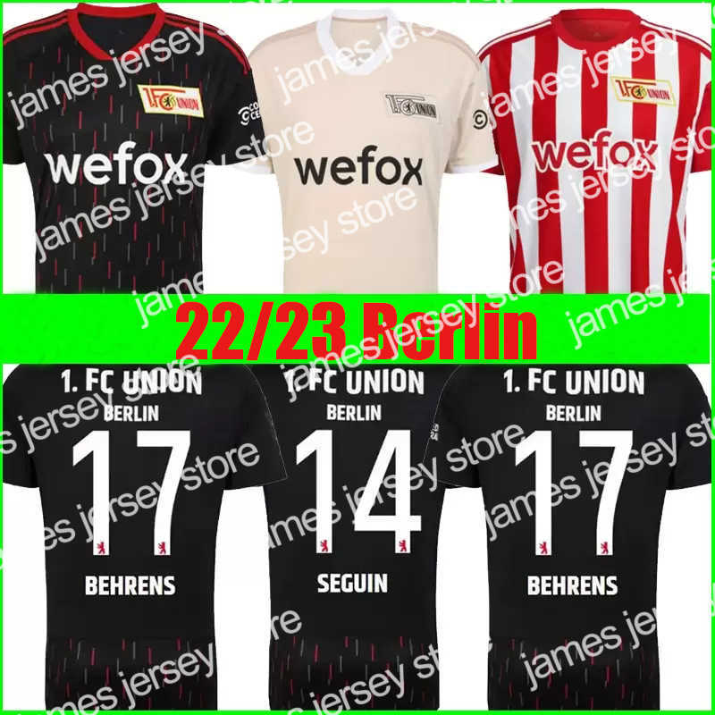

Soccer Jerseys 2022 2023 Union Berlin soccer Jersey 22 23 Third home away Red black white Football shirt