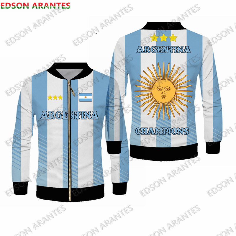 

Women's Jackets Argentina Men Bomber Jacket Tracksuit Argentinian Argentinean Flag Emblem Zip Up Hoodie Thin Coat Custom Unisex Clothes S 7X 230106, Jacket 04