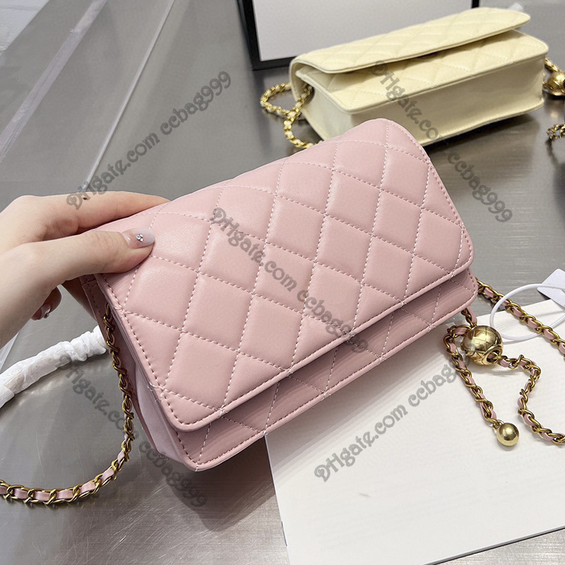 

Early Spring Woc Flap Lambskin Quilted Wallets on Chain Golden Hardware Spherical Adjuster Designer Handbags Luxury Coin Purse Card Holders Sacoche For Womens 20cm, Customize