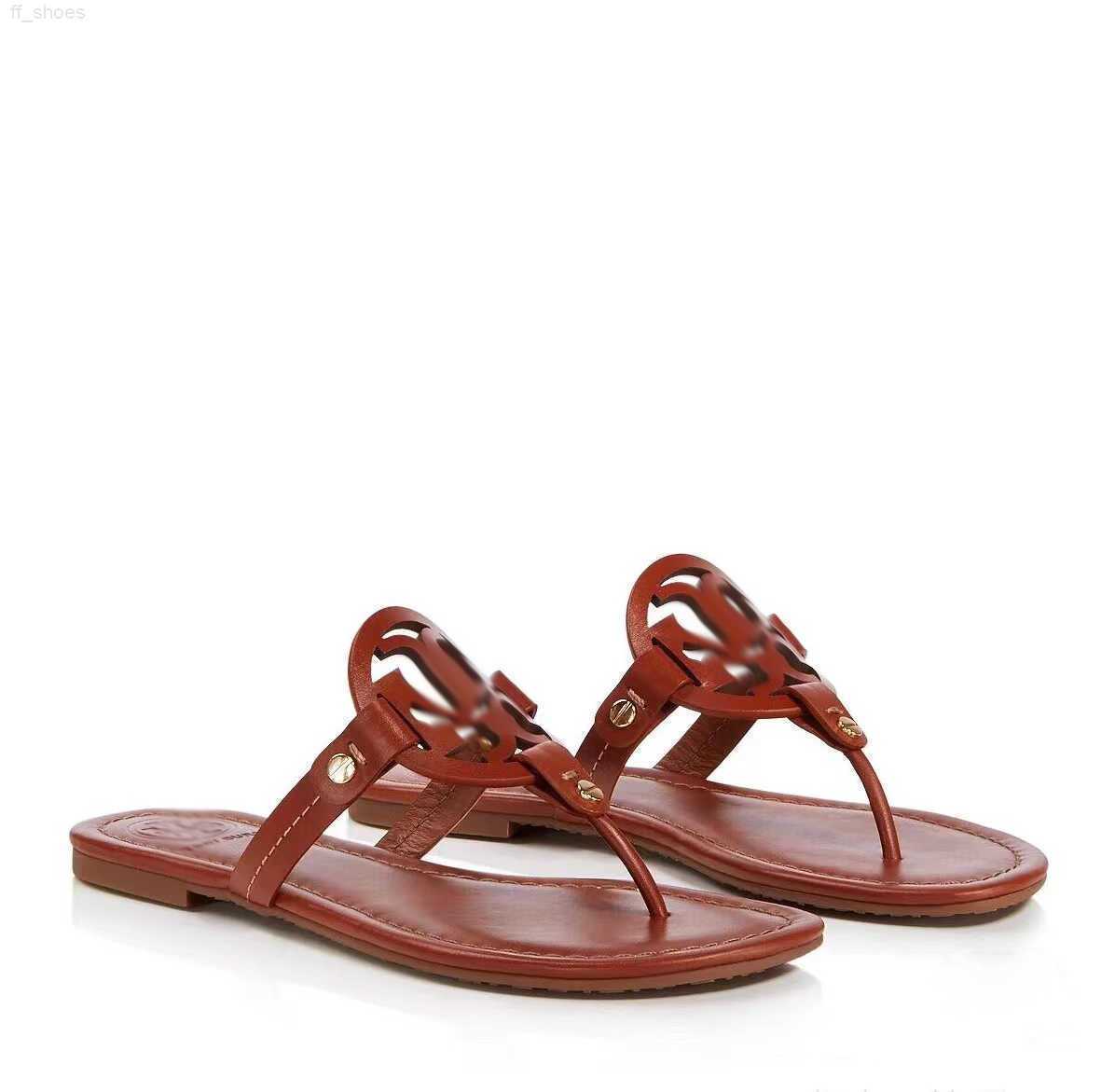2023 Women Slippers Clip Toe Woman Sandals Casual Female Flats Slides Beach Footwear New WITH BOX Flip Flops Ladies Fashion Footwear miller size