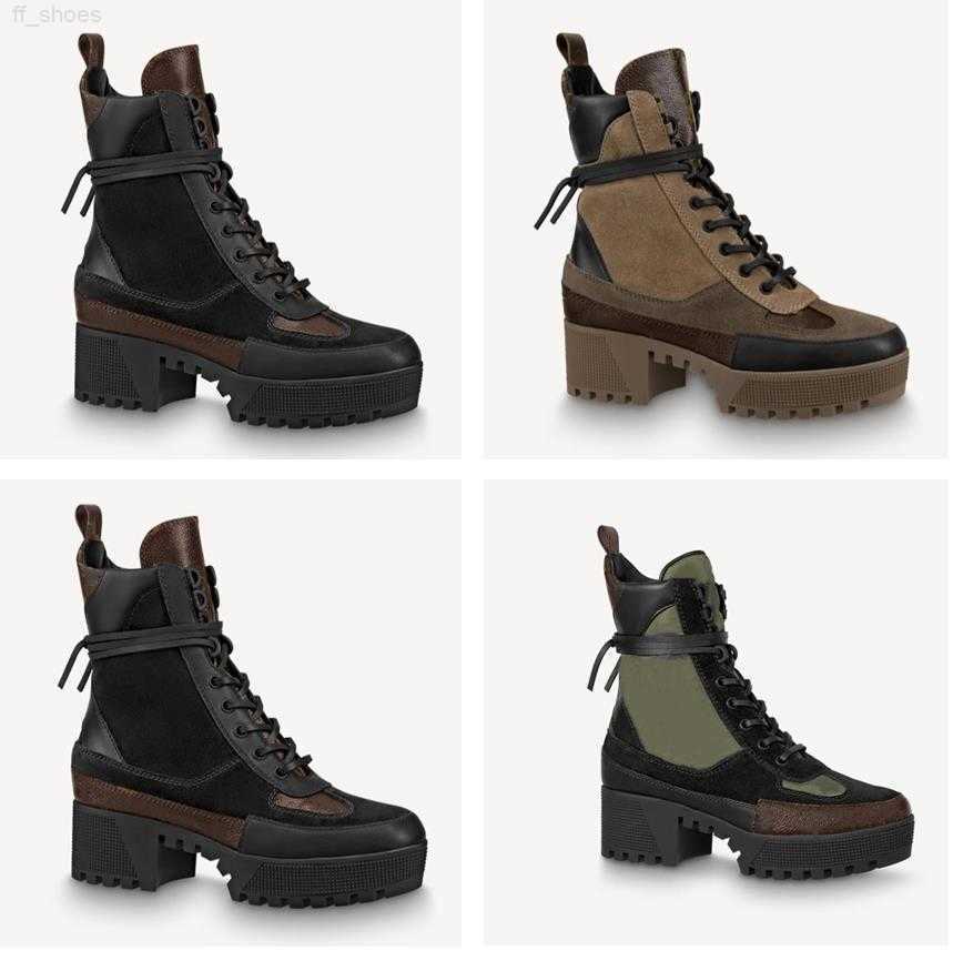

2023 Desert Boots Canvas Booties Ankle Boot Women Sexy Laureate Platform Designer Lady Leather Flamingo Patch Chunky Heel Rubber Outsole