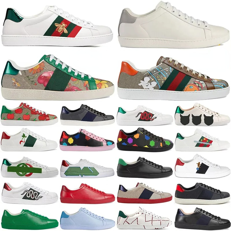 

2023 Men Women Sneaker fashion Casual Shoes Snake Chaussures Leather Sneakers Ace Bee Embroidery Stripes Shoe Walking mens Sports Trainers Tiger, 32