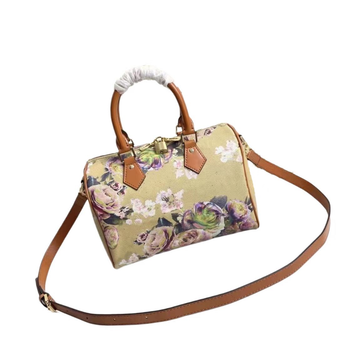 

Female Boston Bags Girls Designer Flower Handbag Women Pillow Bag Handbags, Multi-color