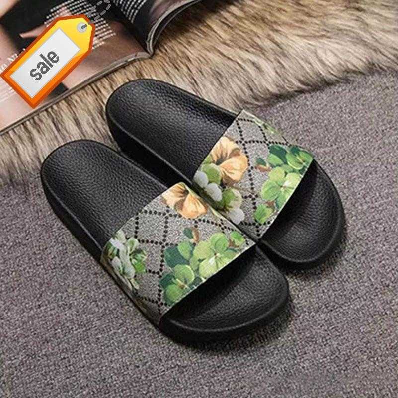 

2023 OG Luxury Designer Slippers Shoes Men Women Rubber Slides Sandal Blooms Green Red White Web Fashion High Quality Womens Shoes Beach Flip