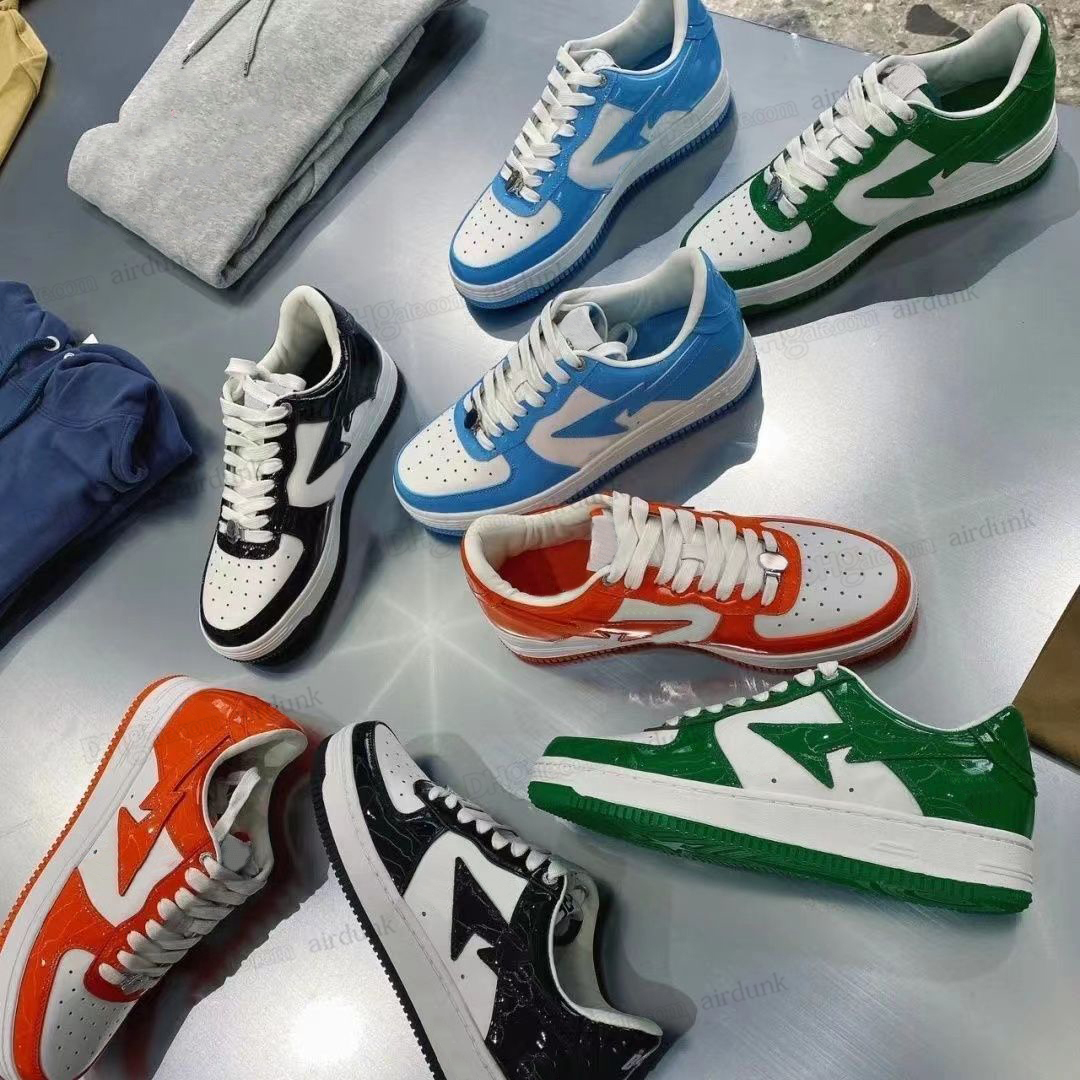 

Bapesta Bapestas Baped Sta Running Shoes Sk8 Low Men Women Black White Pastel Green Blue Suede Pink Mens Womens Trainers Outdoor Sports Sneakers Walking Jogging 36-45