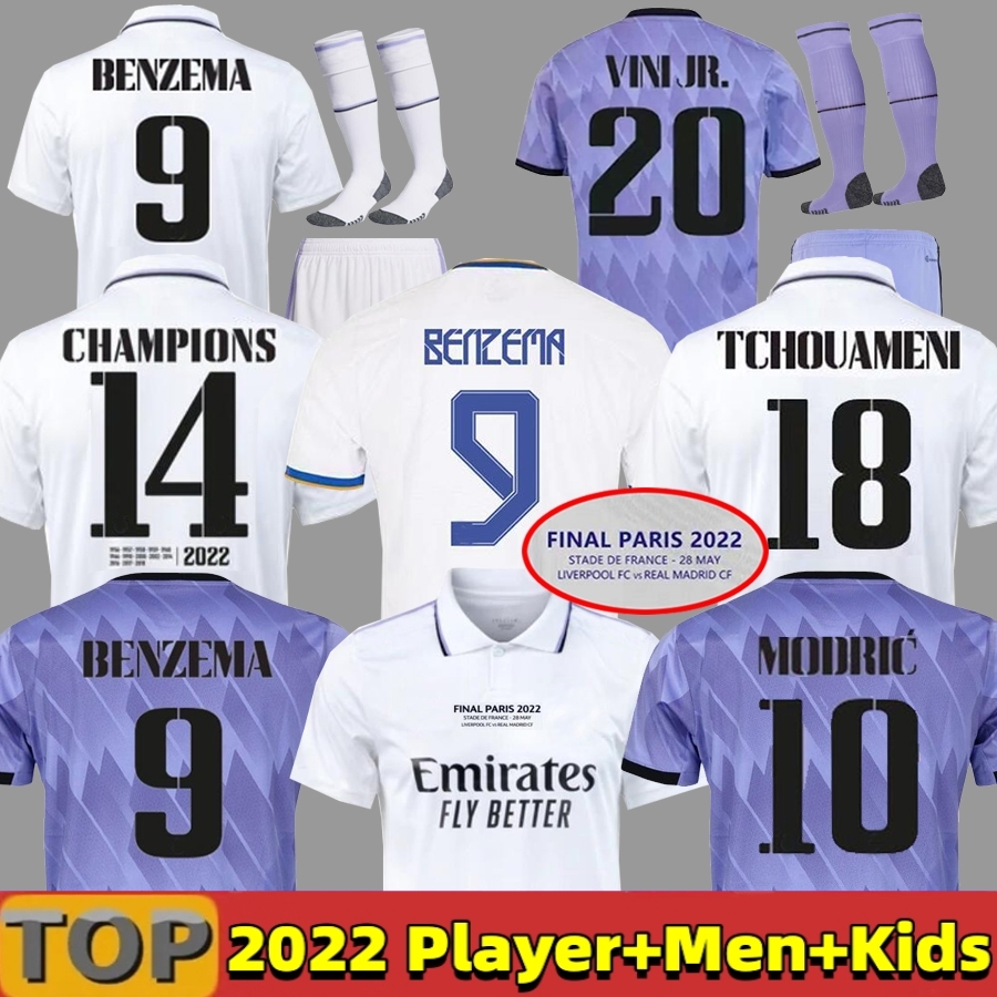 

BENZEMA 9 soccer jerseys 22 23 football shirt VINI JR CAMAVINGA 120th Y-3 ALABA HAZARD ASENSIO MODRIC MARCELO CHAMPIONS Final 2022 2023 camiseta men kids uniforms 10 11, 22 23 third aldult player ucl