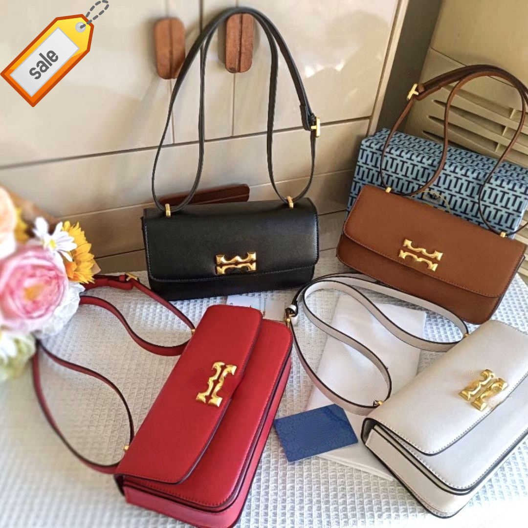

Brand Designer Shoulder Bags Crossbody Bag Tote 2023 Women's New Fashion Texture Genuine Leather Gold Buckle Envelope Bag Gift Box Factory Direct Sales, Black