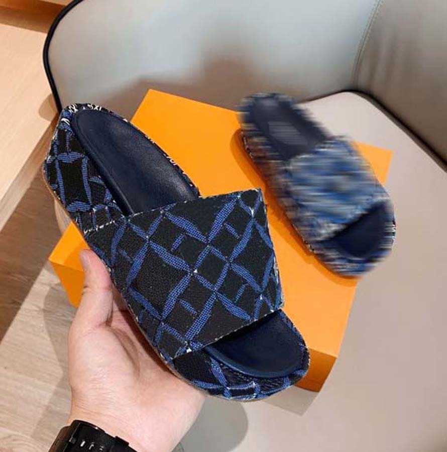 

2023 Top quality women slipper Sandals Heightening Thick soled Slides Summer Slippers Beach Indoor Flat House Flip Flops Spike Sandal with box 04, #1