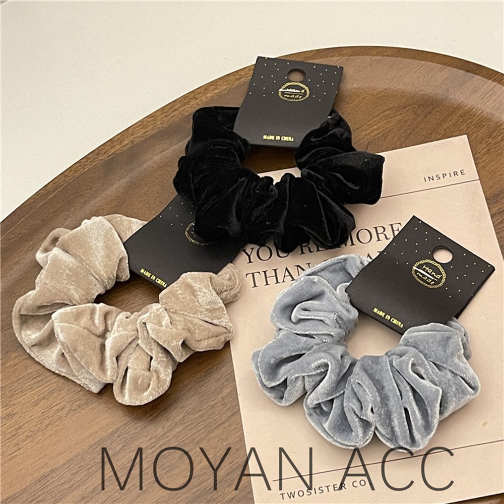 

Coral Velvet Ribbon Scrunchies Headband Large Elastic Rubber Hair Band Women Girl Ponytail Holder Hairs Ties Accessories Satin Hair Rope 1285, As option show