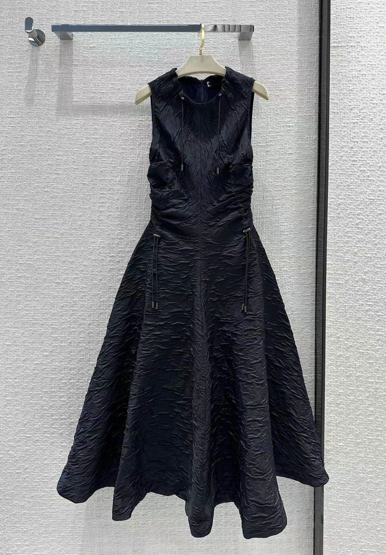 

Milan Runway Dresses 2023 New Spring Summer O Neck Sleeveless Designer Dress Brand Same Style Dress 0107-11, Picture color