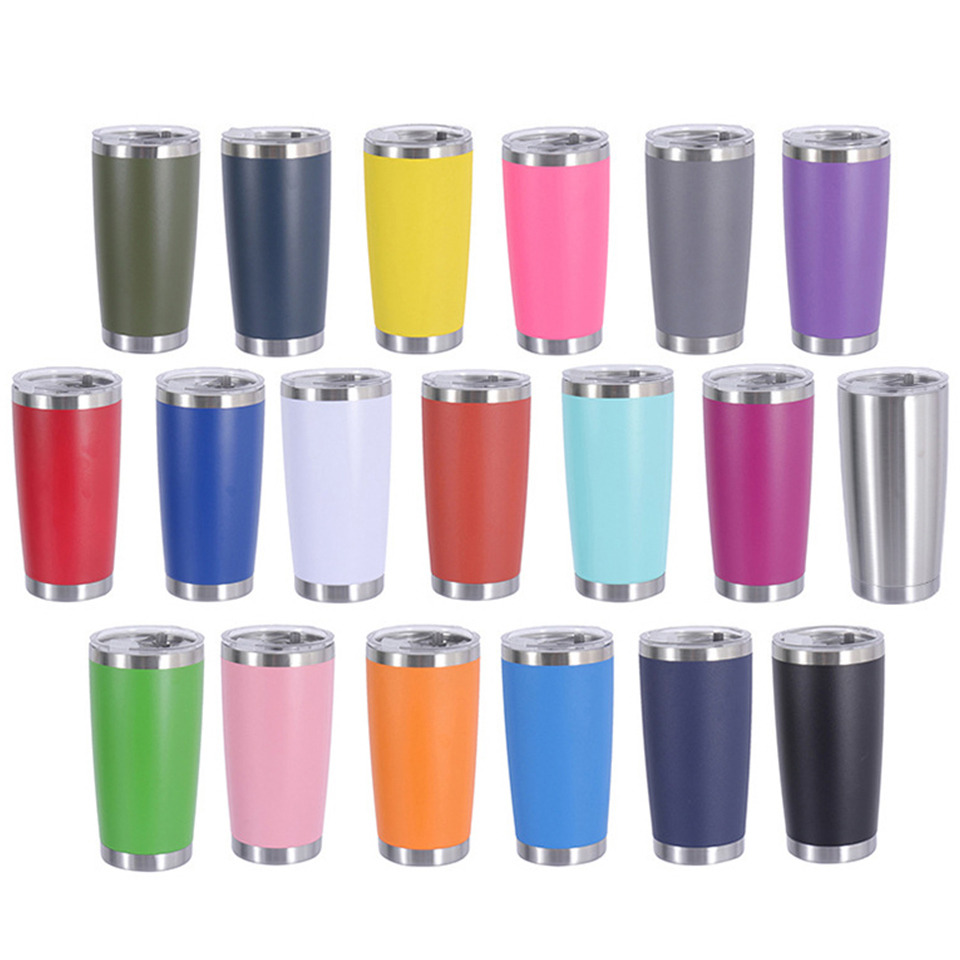 

20 oz Stainless Steel Vacuum Insulated Tumbler Double Wall Travel Coffee Mug Thermal Cup with Splash Proof Sliding Lid