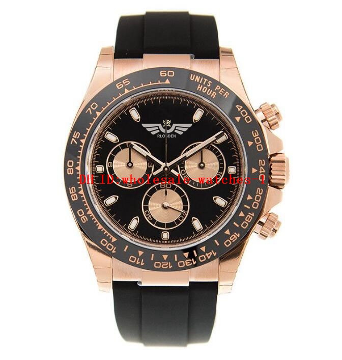

9 Style Classic 40mm Men's mechanical watch 116515 Black dail Rubber multi-functional 2813 automatic mechanicalmovement stainless steel no Chronograph