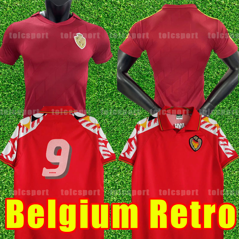 

Belgium retro soccer jerseys Vintage Classic football Shirt 86 87 94 96 1986 1987 1994 1995 1996 95
