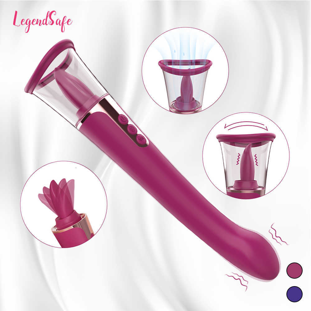 Sex toy vibrator 3 in 1 Clitoral Licking Sucking Toy for Women G Spot Dildo Vibrator Tongue Oral Vibrating Adult Stimulator Personal Massager-image-835382839