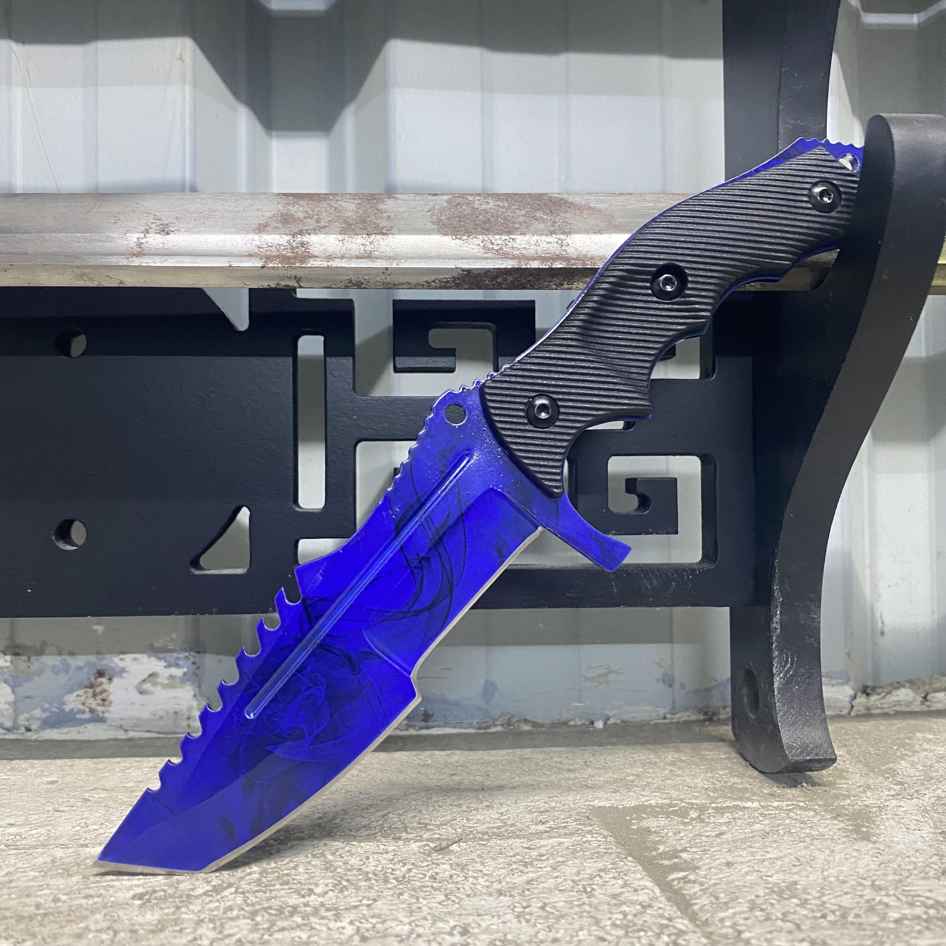 

real Counter Strike Sapphire csgo huntsman knife Hunting Camping knifes Survival Tactical knifess Outdoor knives Fixed Blade fishing knife hiking garden tools
