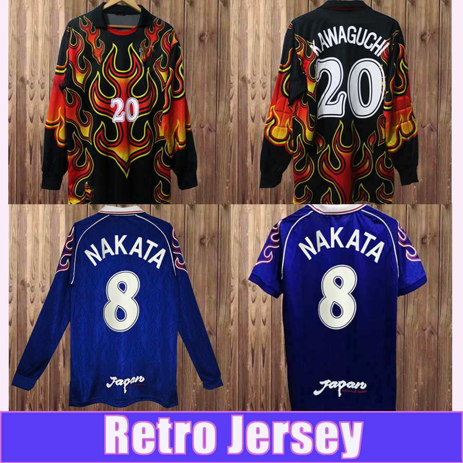 

1998 Japan National Team NAKATA Mens Soccer Jerseys SOMA AKITA OKANO KAWAGUCHI Retro Home Football Shirt KAZU HATTORI Goalkeeper Long Sleeves Uniforms, Fg2386 2000 home