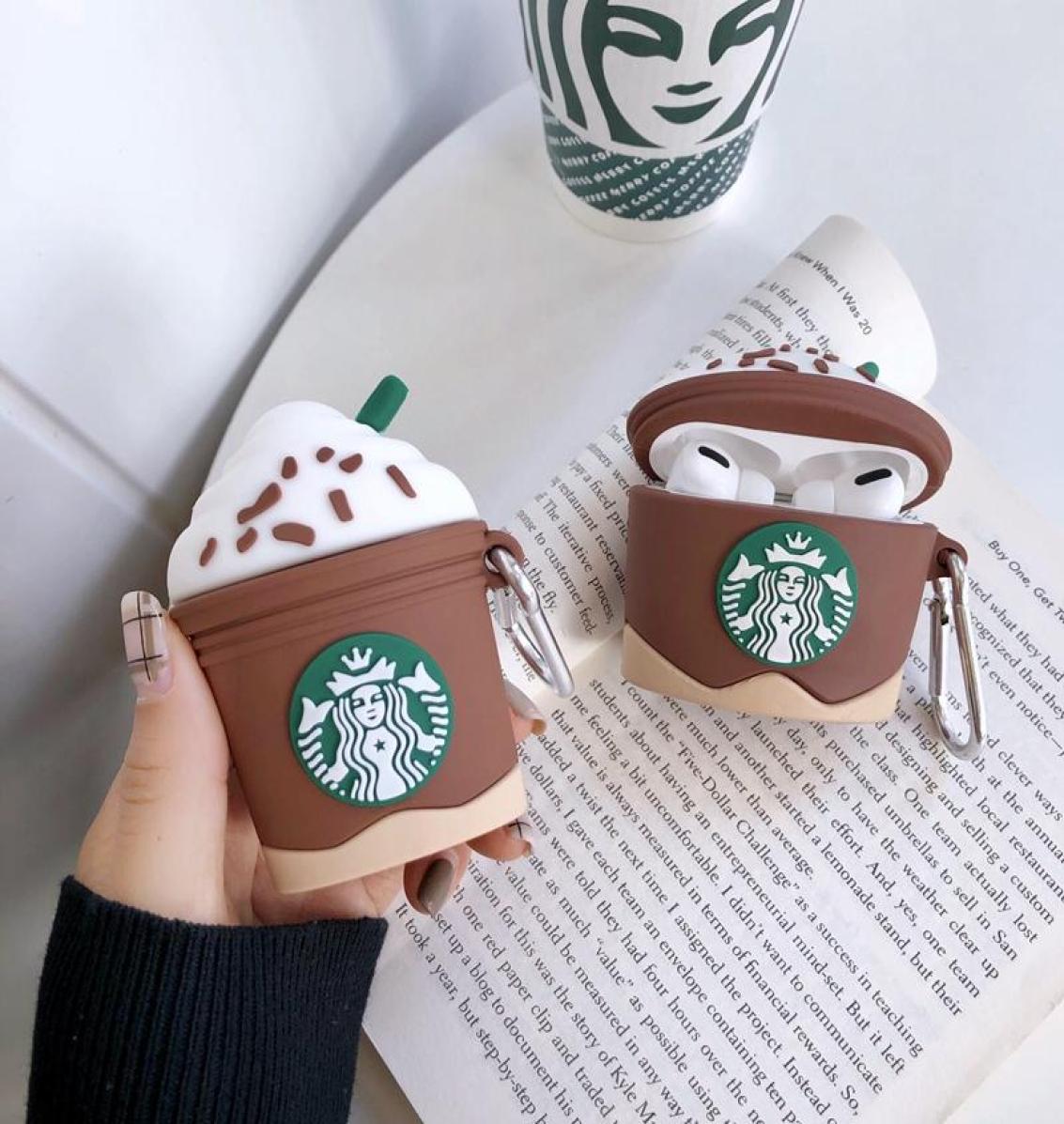 

Headset Accessories for Airpod 1 and 2 Pro Luxury Silicone Cute 3D Starbucks Case Cover Coffee Cherry Ice Cream Design wireless Bl3131974