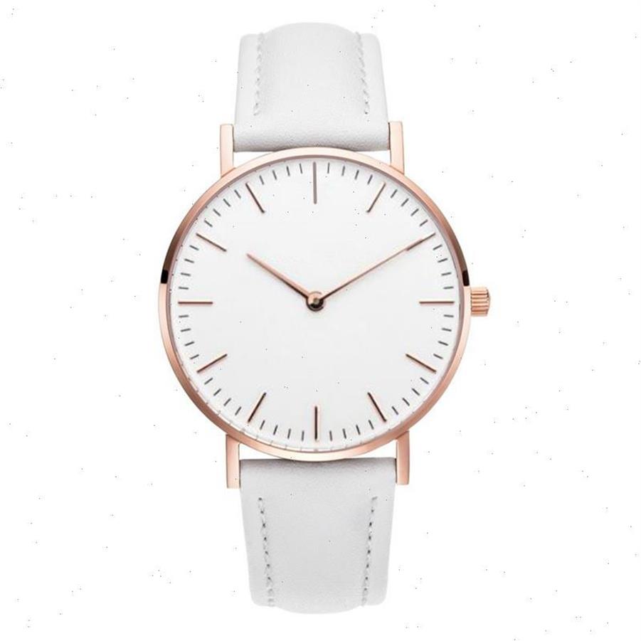 

Simple Watch Women Dress Leather Band Analog Quartz Wristwatch Fashion Ladies Golden Rose Gold Clock Female2492, Pink