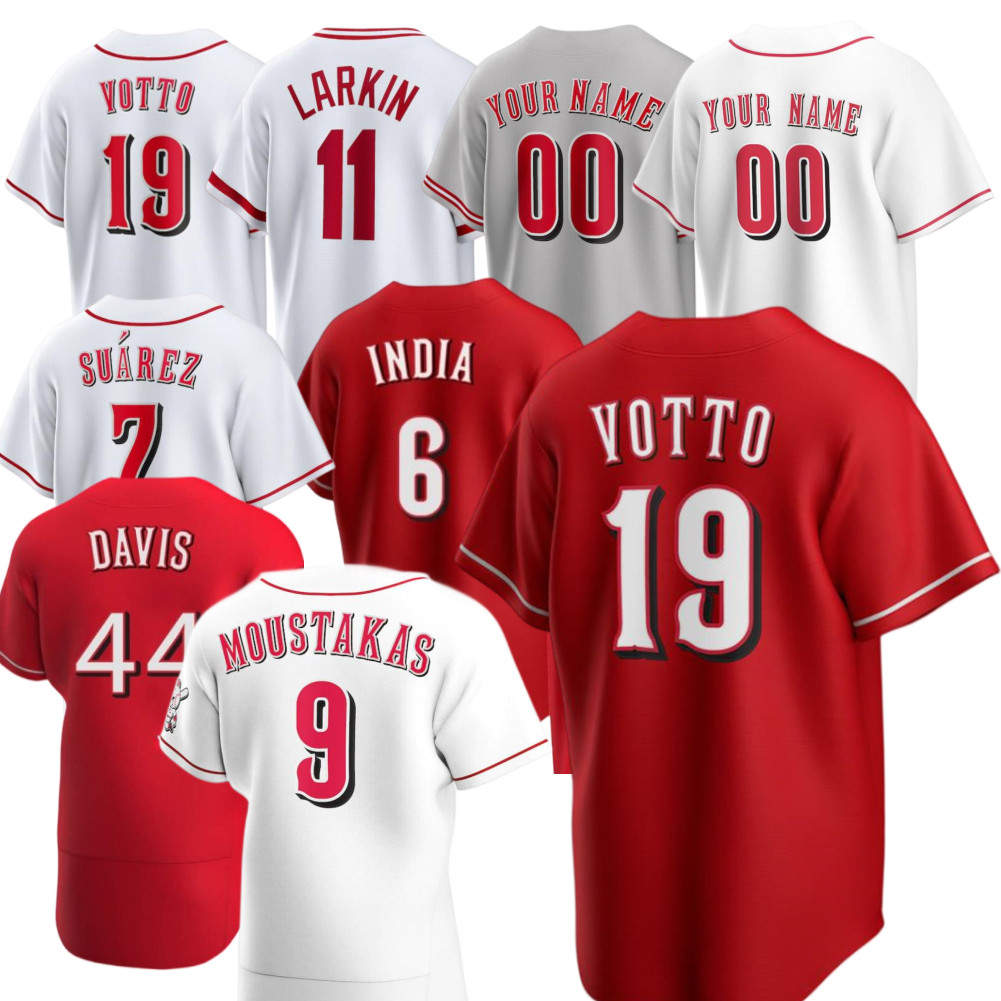 

Custom Moustakas Jonathan India Johnny Bench 19 Joey Votto 30 Ken Griffey Jr 11 Barry Larkin 14 Pete Rose 37 Tyler Stephenson Hunter Greene Baseball Jersey, As picture