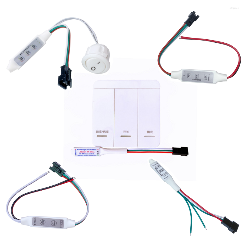 

Controllers DC5-24V LED Controller Panel Reflux Pixel For WS2811 White/Warm White Running Water Flowing Horse Race Strip Light
