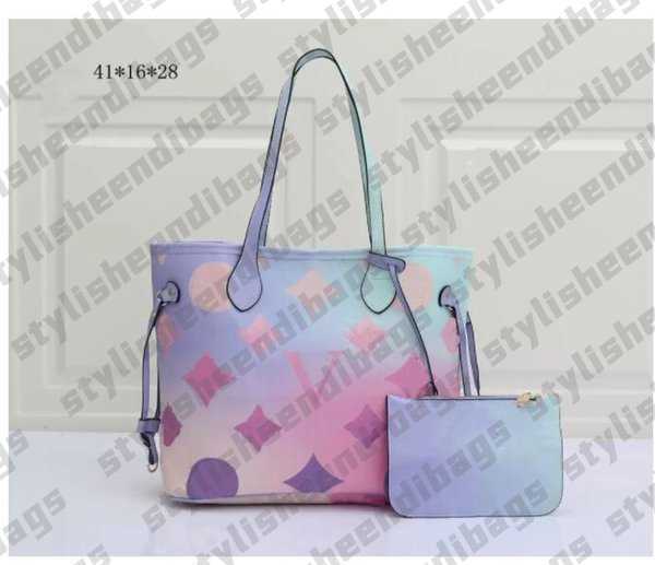 

Totes L 22ss Sunrise Pastel Onthego MM Totes Bag Colorful Womens Designer Shoulder Handbag Purse On The Go SPRING IN THE CITY COLLECTION Pink 3X230107, You can look more picture