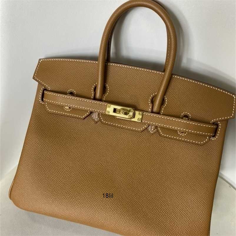 

Designer Shoulder Bags Birkin Herme Handmade customized High end cowhide handmade hand European American platinum 2530 print calf leather Have Logo, Red