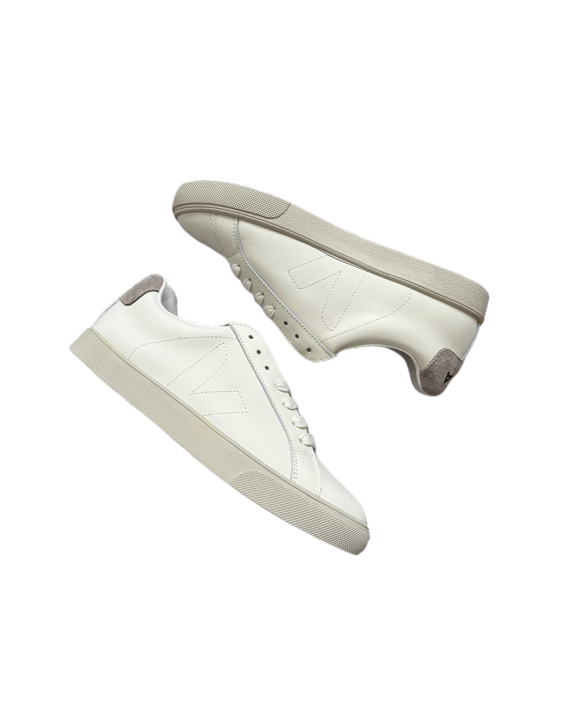 

Designer Men Luxury Veja Shoes Women Flat-bottom Leather White Shoe Stitching Brown Lace Up Sneaker Leathers Lining Rubber Sole Size 35-44 Aahs