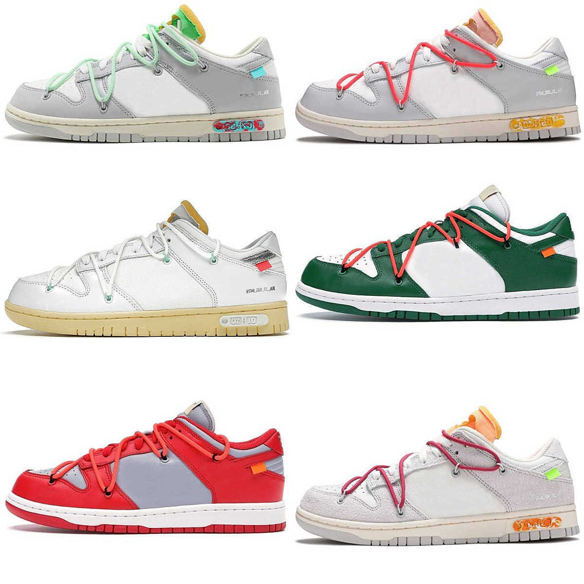 

2023 Dunksb Sports Shoes SBdunk Dear Summer Lot 1 09 Of 50 Collection Red Pine Orange Green SB Dunks Low White OW The 17 TS Trainers UNC, Lot 05 of 50