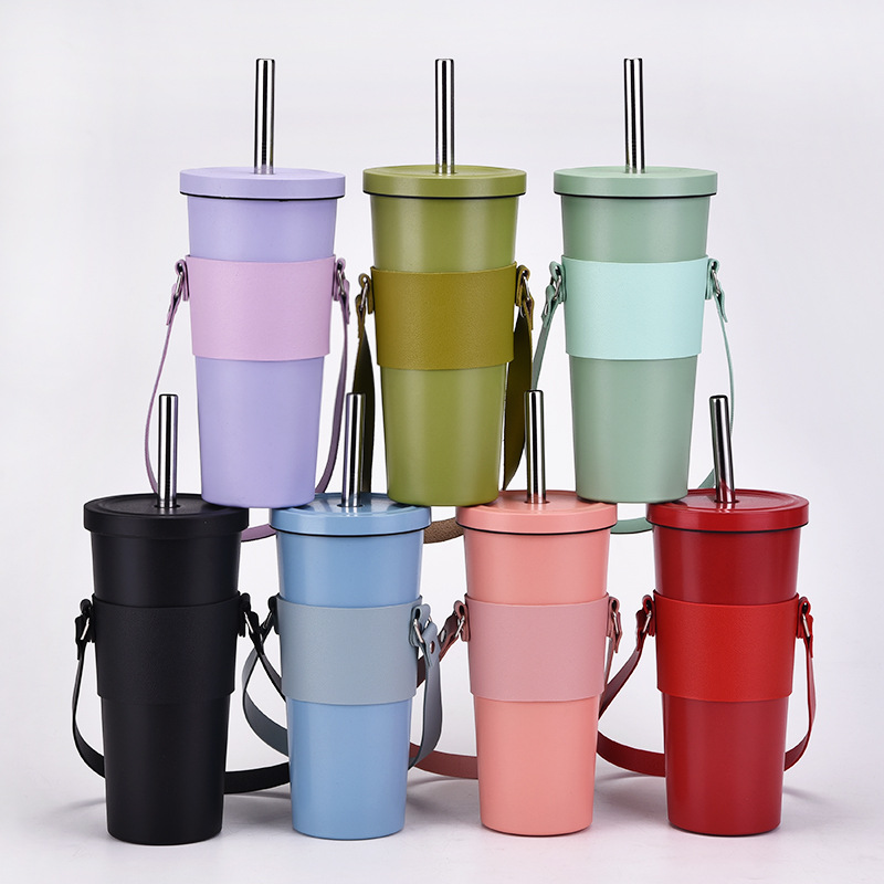 

Coffee Cup Holder Reusable PU Leather Sleeve Stylish Portable Sleeves Protector Cover for Cold Hot Drinks 1223844