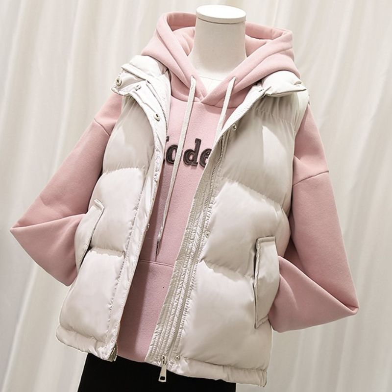 

Women's Vests wholesale Autumn winter selling sleeveless jacket women's fashion casual warm womens vest female bisic coats 230107, Beige
