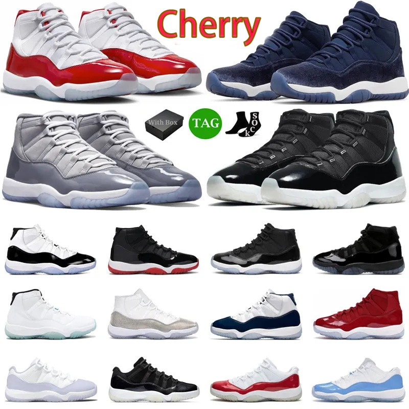 

with box jumpman 11s basketball shoes cherry Cool Grey Midnight Navy retro 11 Concord Gamma blue Jubilee Legend Space jam trainers sports sneakers size 36-47, 25
