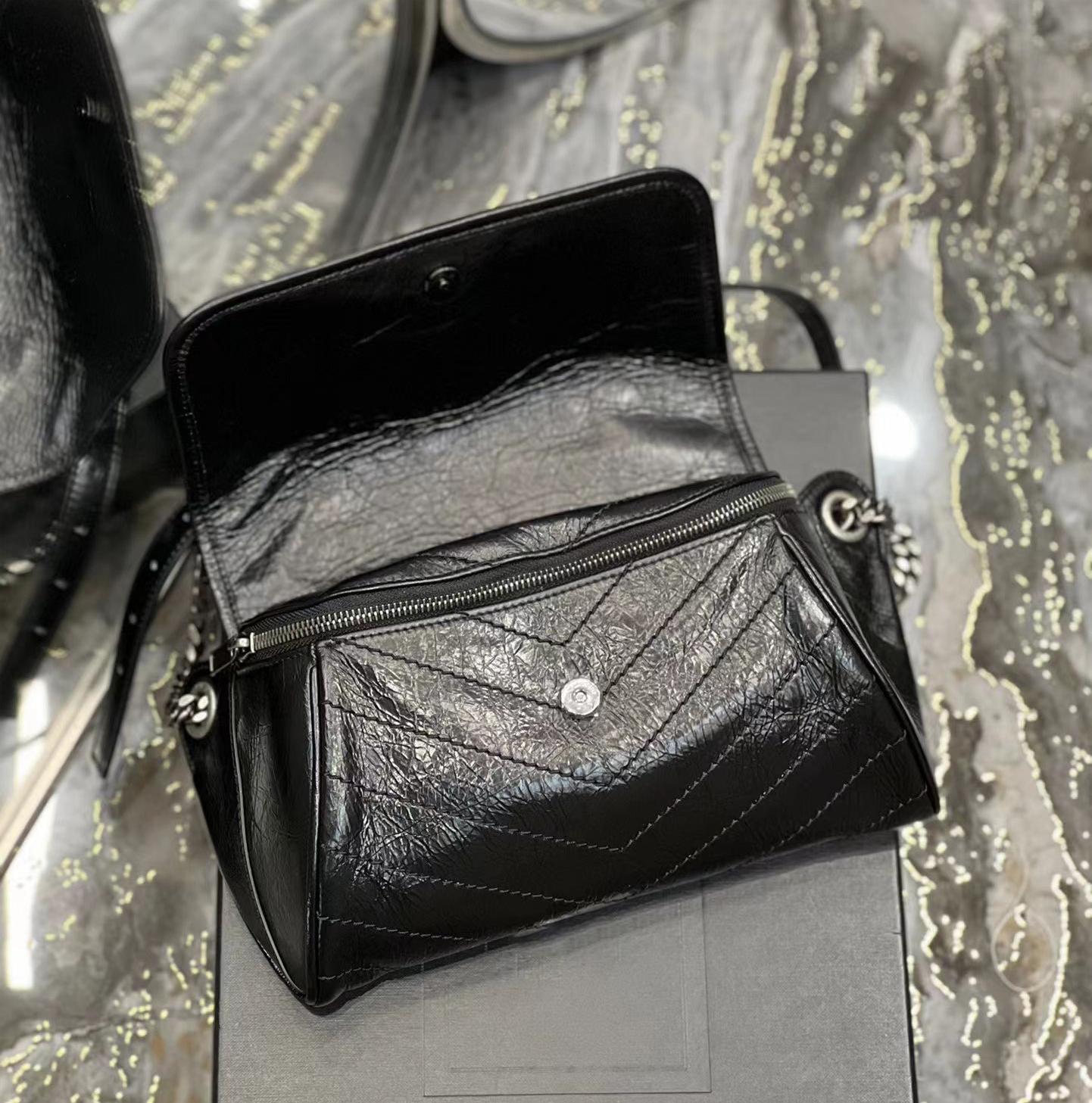 

leather Chest Bag Waist Bags Fashion Y brand Shoulder bags Crossbody Handbag black Wax cowhide grain Wallet Credit Card Holder Men's Women's Universal