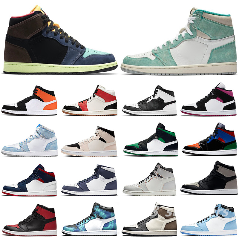 

Jumpman 1 University Blue Basketball Shoes 1s Bio Hack Patent Bred Shadow Silver Toe Electro Orange Grey Fog Chicago Men Women Trainers Sports Sneakers 36-47 X3, Color 46
