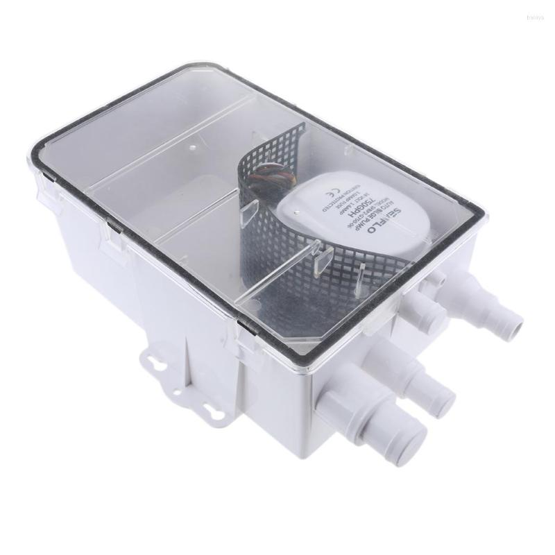 

All Terrain Wheels 600GPH 24V Shower Sump Pump System Auto Bilge Drain Box Air Vent Boat RV