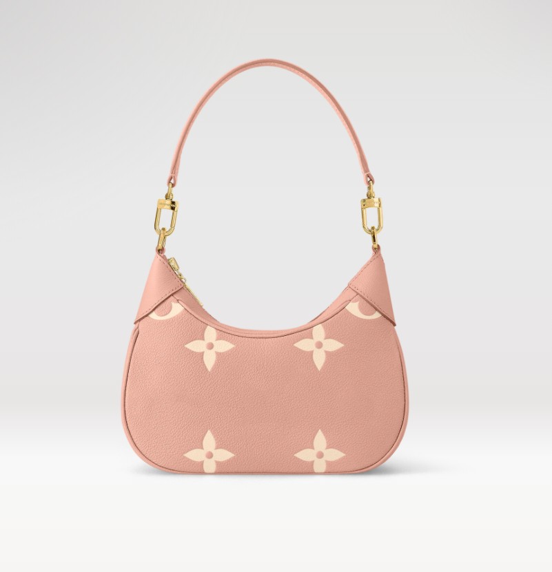 

Wallets M46301 fashionable women's bag pink leather embossed handbag zipper shoulder bag
