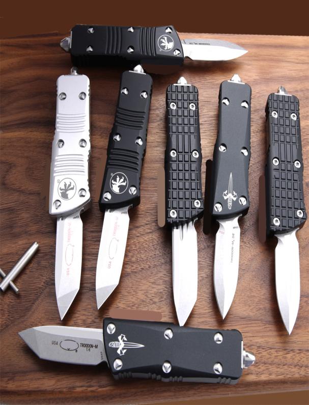 

7Models 55 Inch 204P Exocet Automatic knife Bounty Hunter Aluminum Alloy CNC D2 blade Wallet Knives mICRo UTX85 TECH Auto knifes1466372