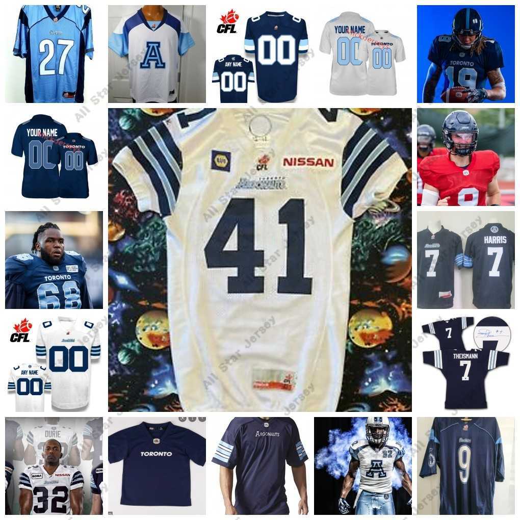 

American College Football Wear Custom CFL Toronto Argonauts Jersey 56 Shane Ray 40 Robbie Smith 44 Brandon Calver 45 Jack Cassar 47 Alexandre Chevrier 6 Chris Edwards