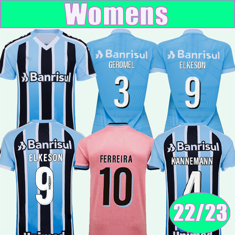

22 23 Gremio FERREIRA Womens Soccer Jerseys ELKESON GEROMEL KANNEMANN DIEGO SOUZA Home 3rd Football Shirts Short Sleeve Uniforms, Nv10582 22 23 special edition no patch