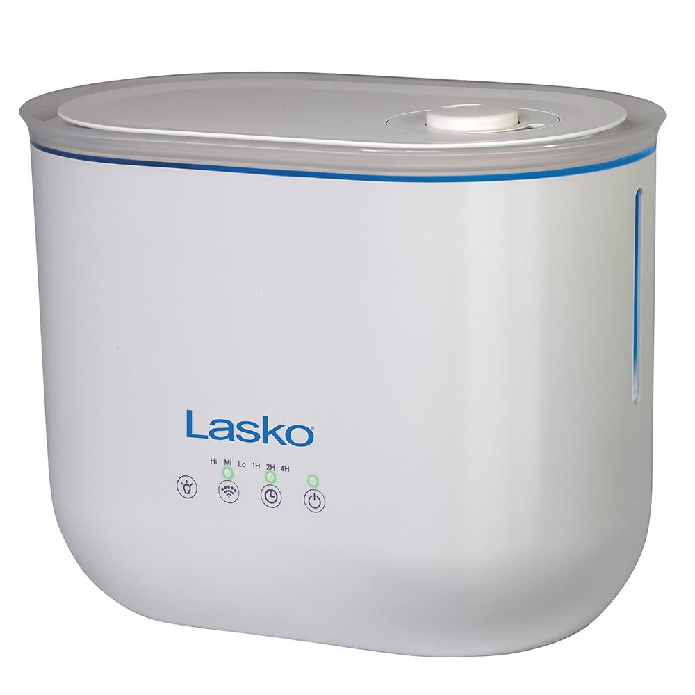 

Lasko Top Fill Ultrasonic Cool Mist Humidifier with Timer UH250 White