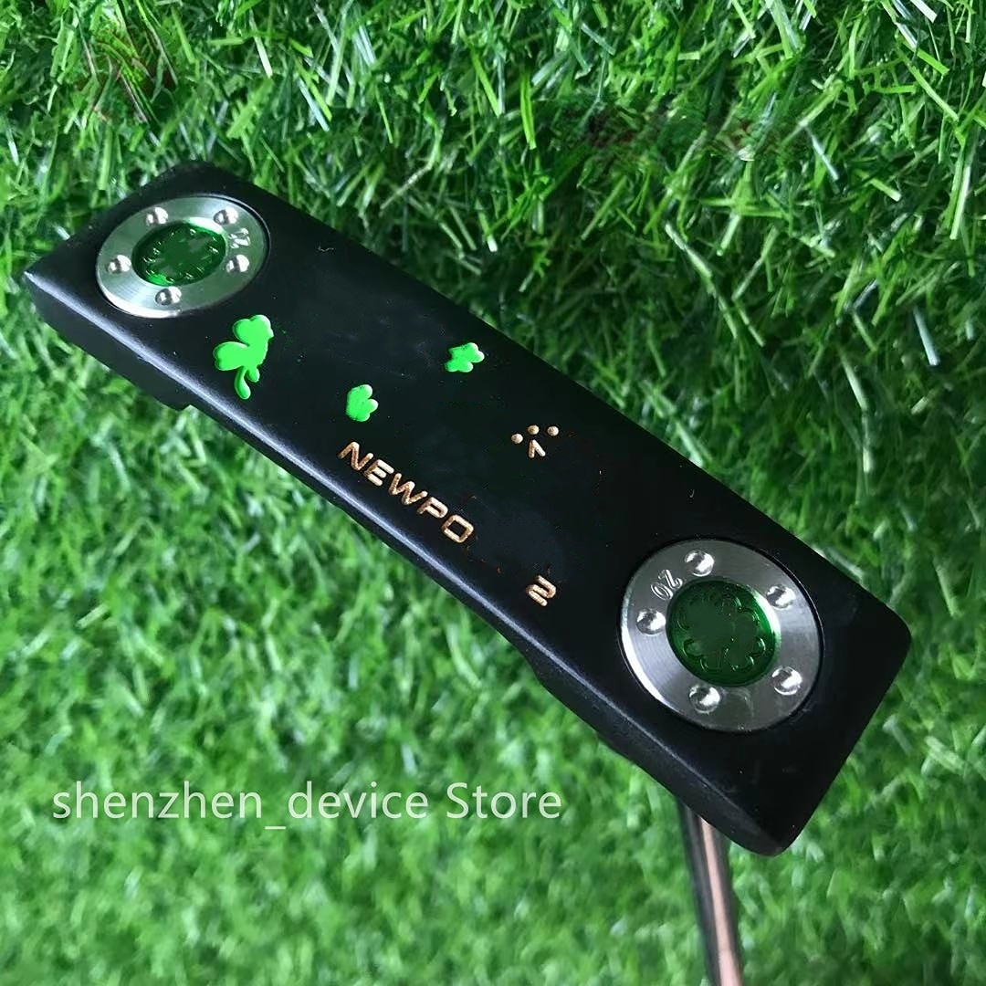 

with head cover Straight black luc clov golf putter golf club