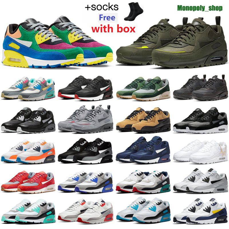 

90 running shoes men women 90s Camo Dancefloor Green triple white black Cool Grey Hyper Grape Cargo Orange mens Sports Outdoor casual, Color 7